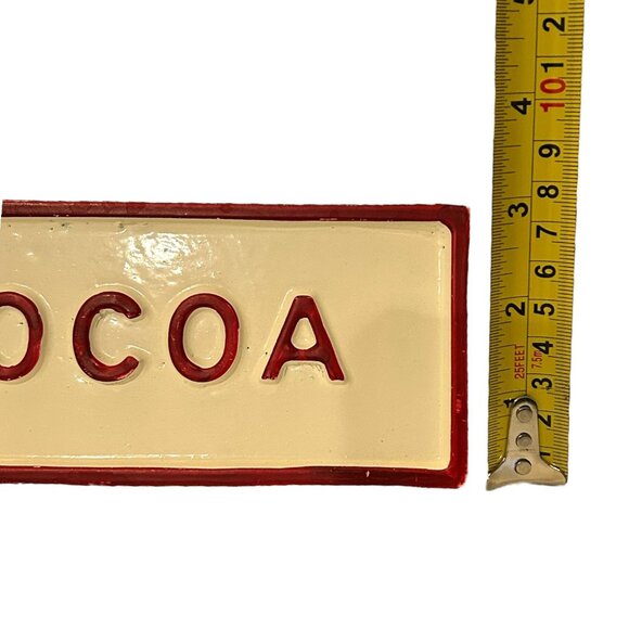 Magnolia Hearth & Hand Metal "Hot Cocoa" sign 11" x 3" Easel - Coffee Station - Picture 8 of 8